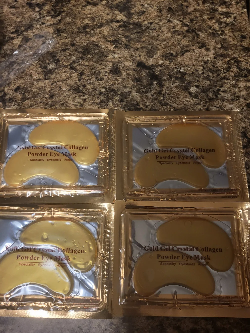 Gold Gel Crystal Collagen Powder Eye Mask - Gold